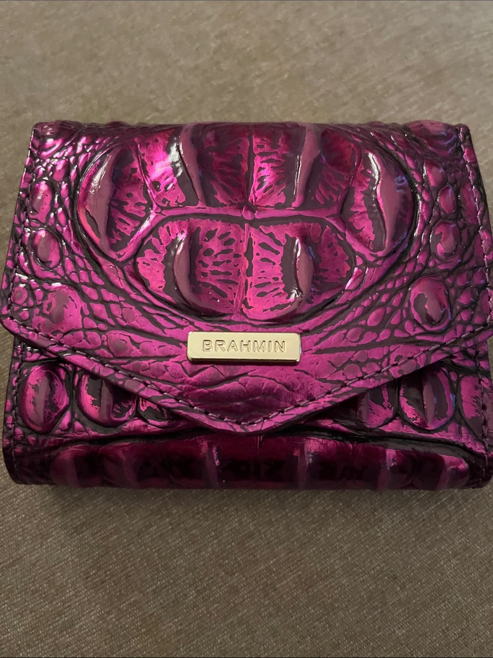 Like new! Brahmin pinkish purple Veronica small wallet. - Picture 3 of 4